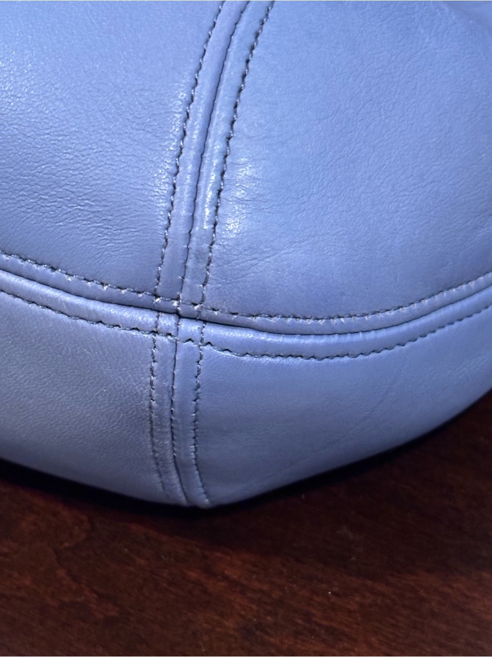 Coach Vintage Small Framed Pouch Periwinkle Leather Shoulder Crossbody Bag 9990 - Picture 7 of 11